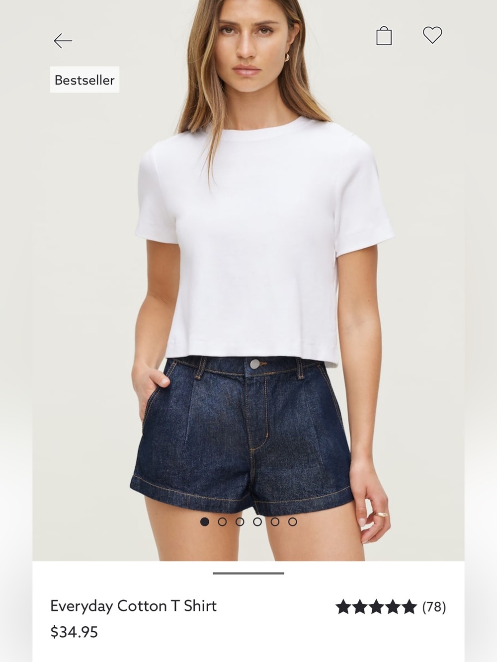 EUC Dynamite White Crewneck Short Sleeve boxy cropped Women's T-Shirt size XL
